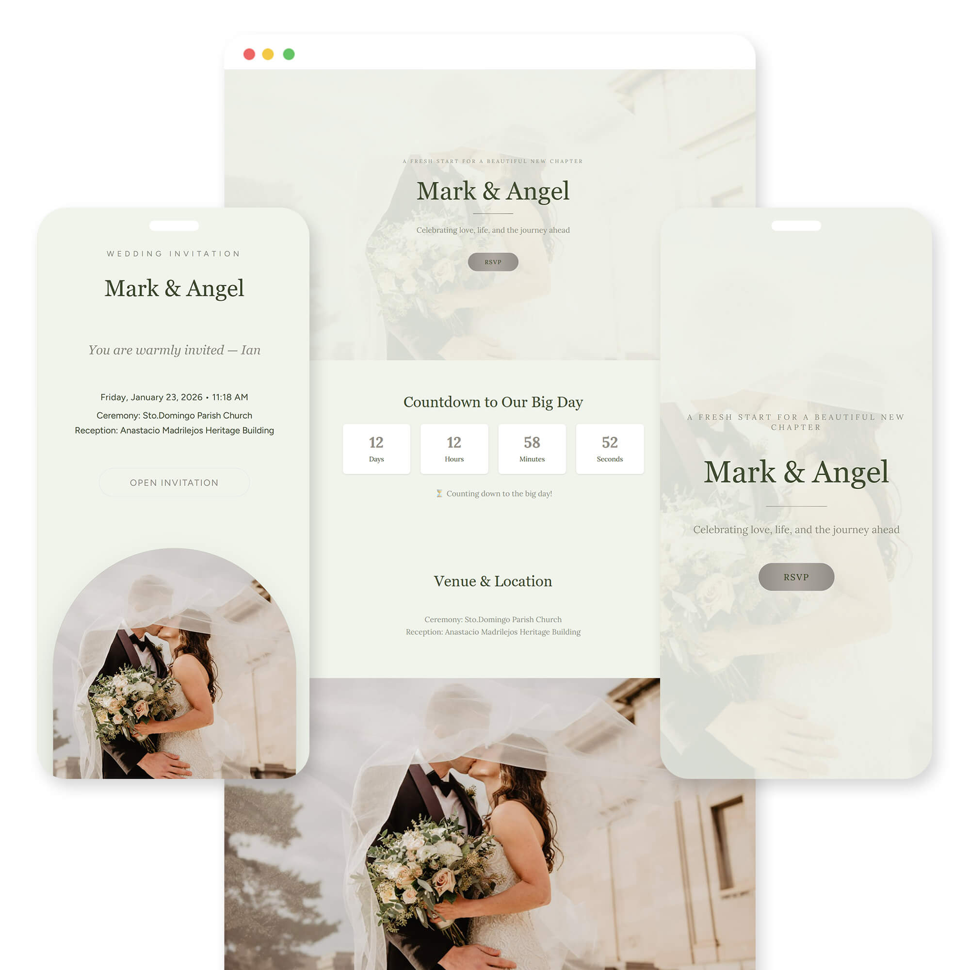 Banyuhay wedding invitation template preview