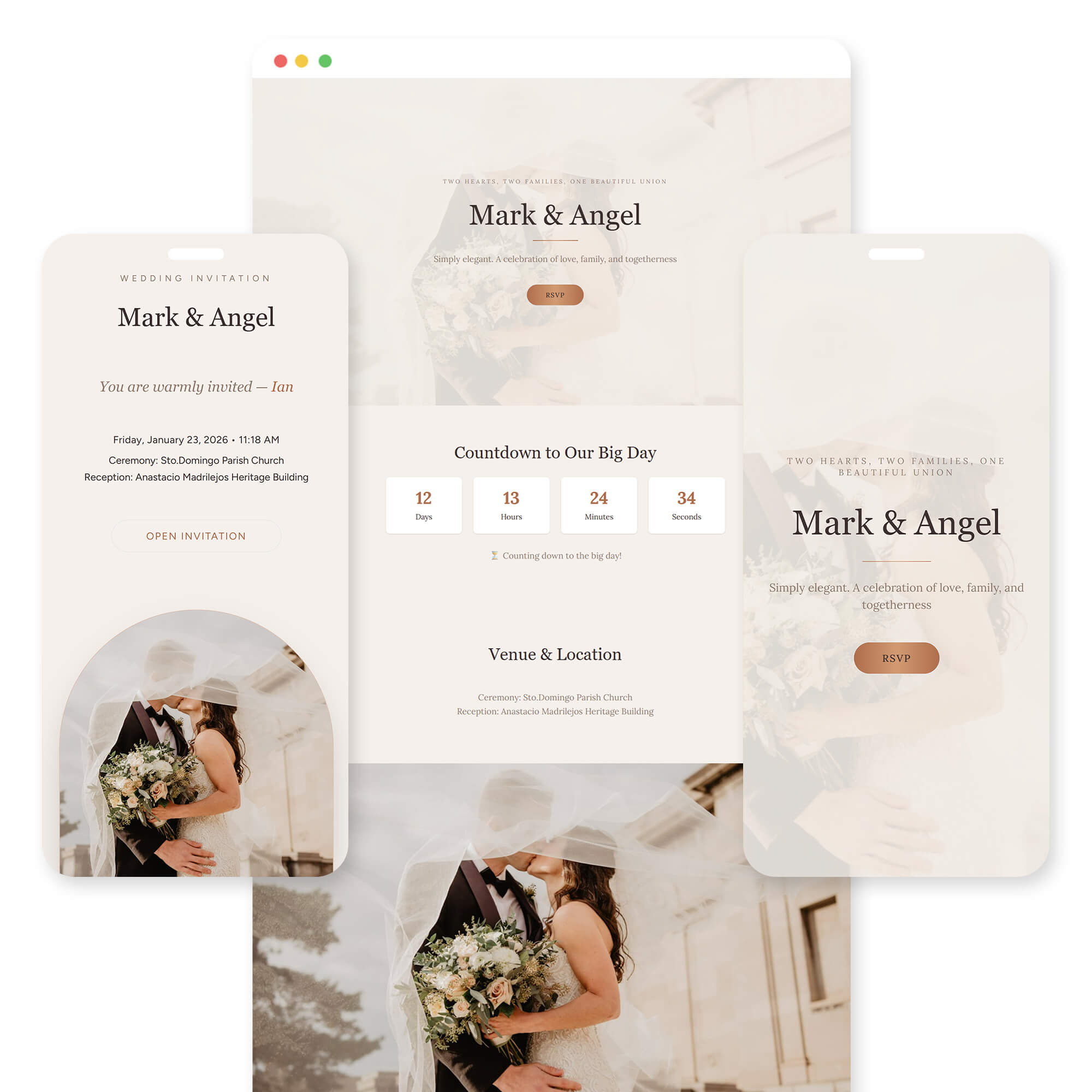 Buklod wedding invitation template preview