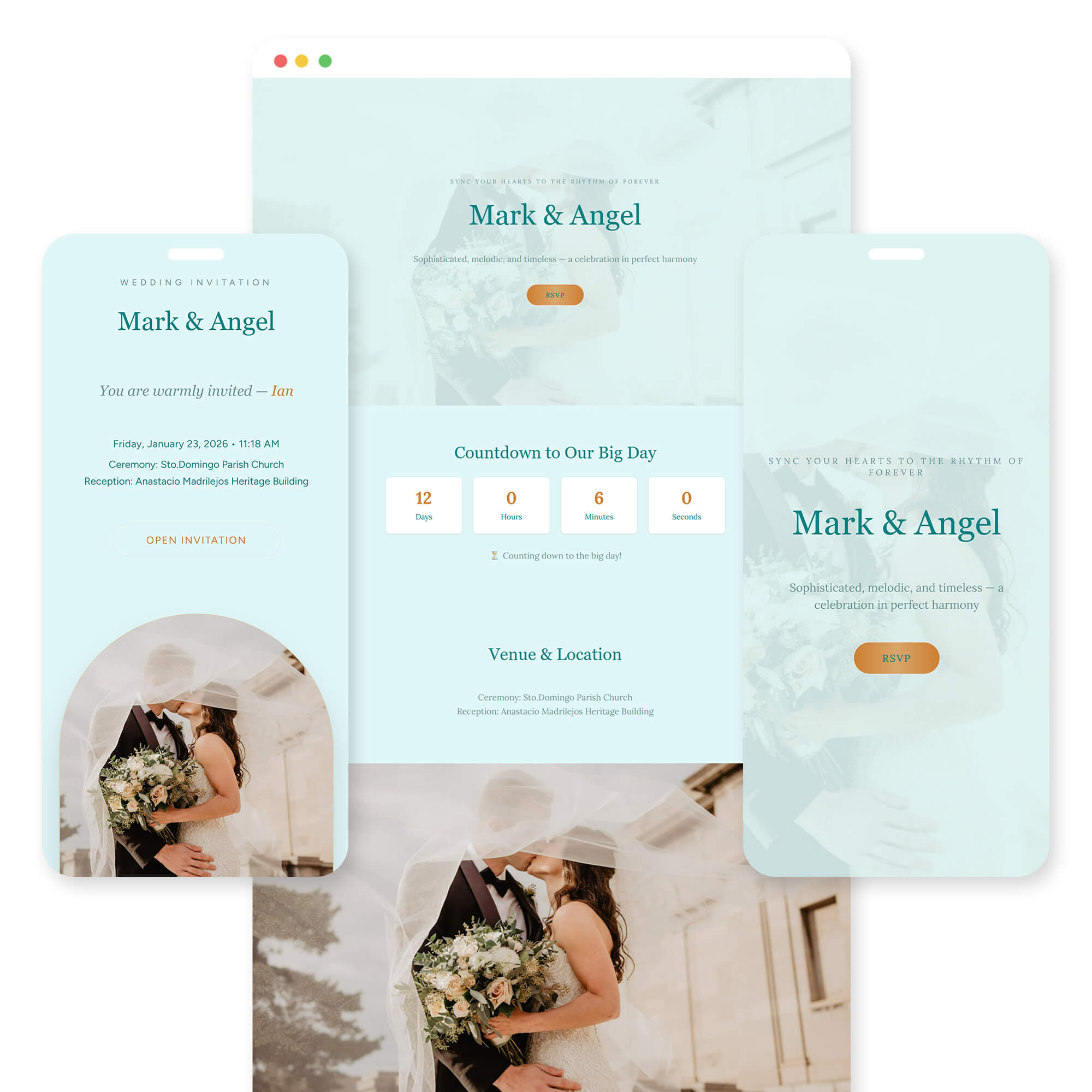 Himig wedding invitation template preview