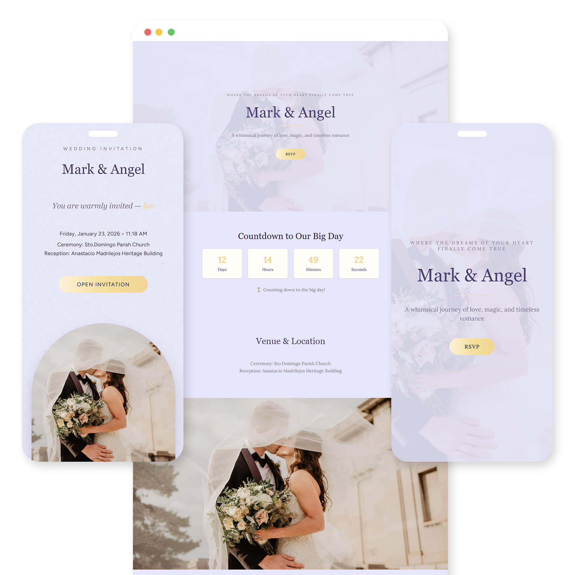 Hiraya wedding invitation template preview