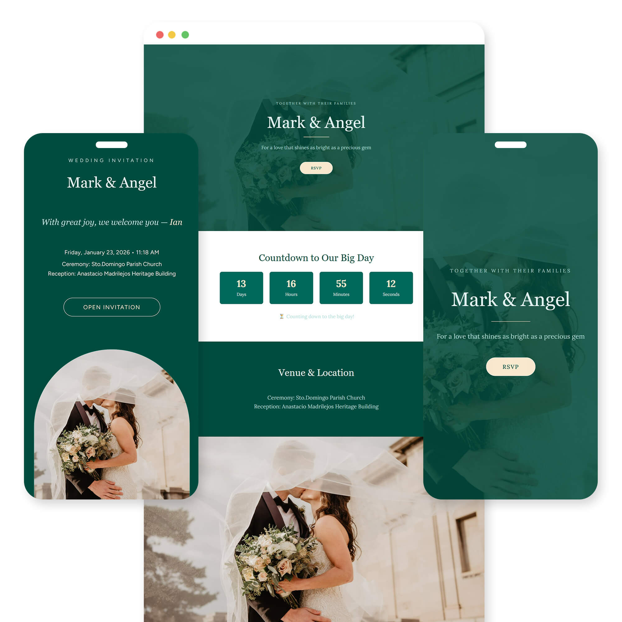 Hiyas wedding invitation template preview