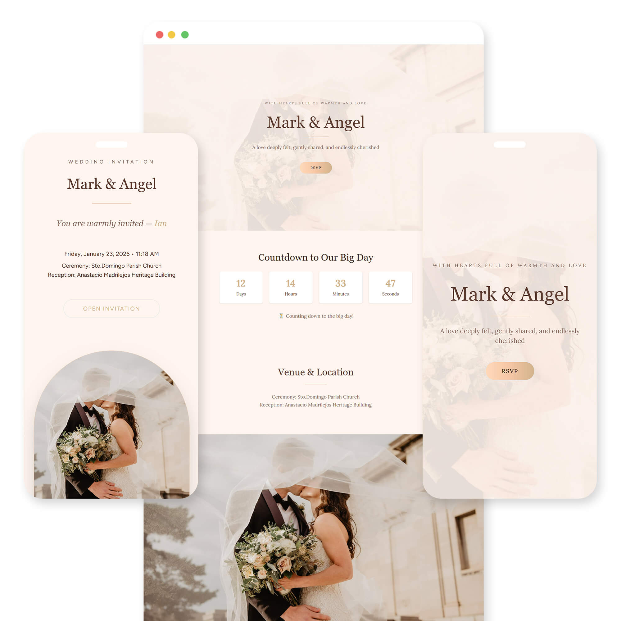 Liyag wedding invitation template preview