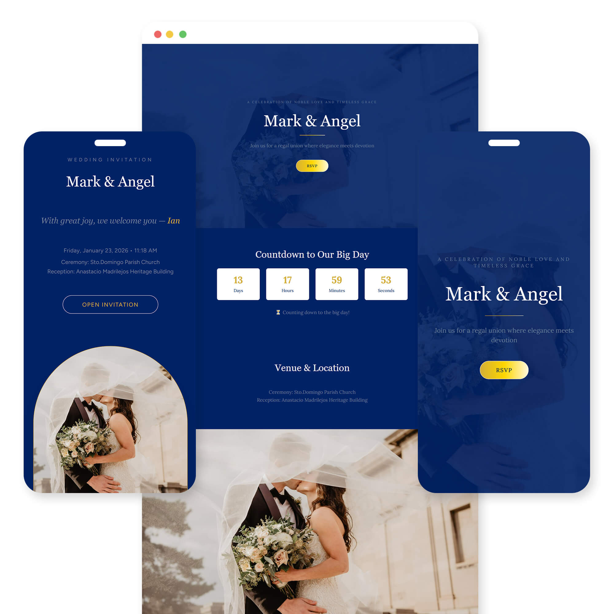 Maharlika wedding invitation template preview