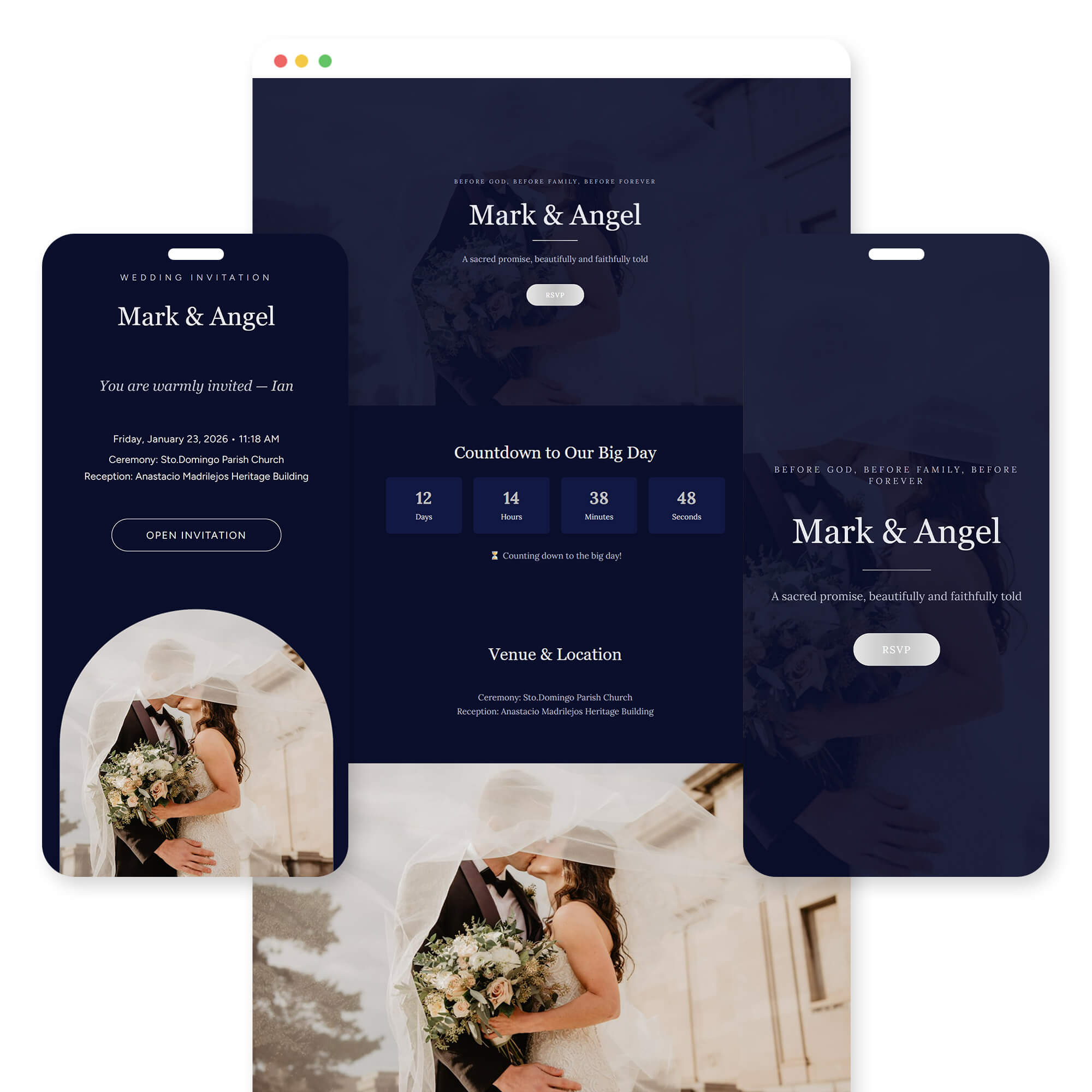 Panata wedding invitation template preview