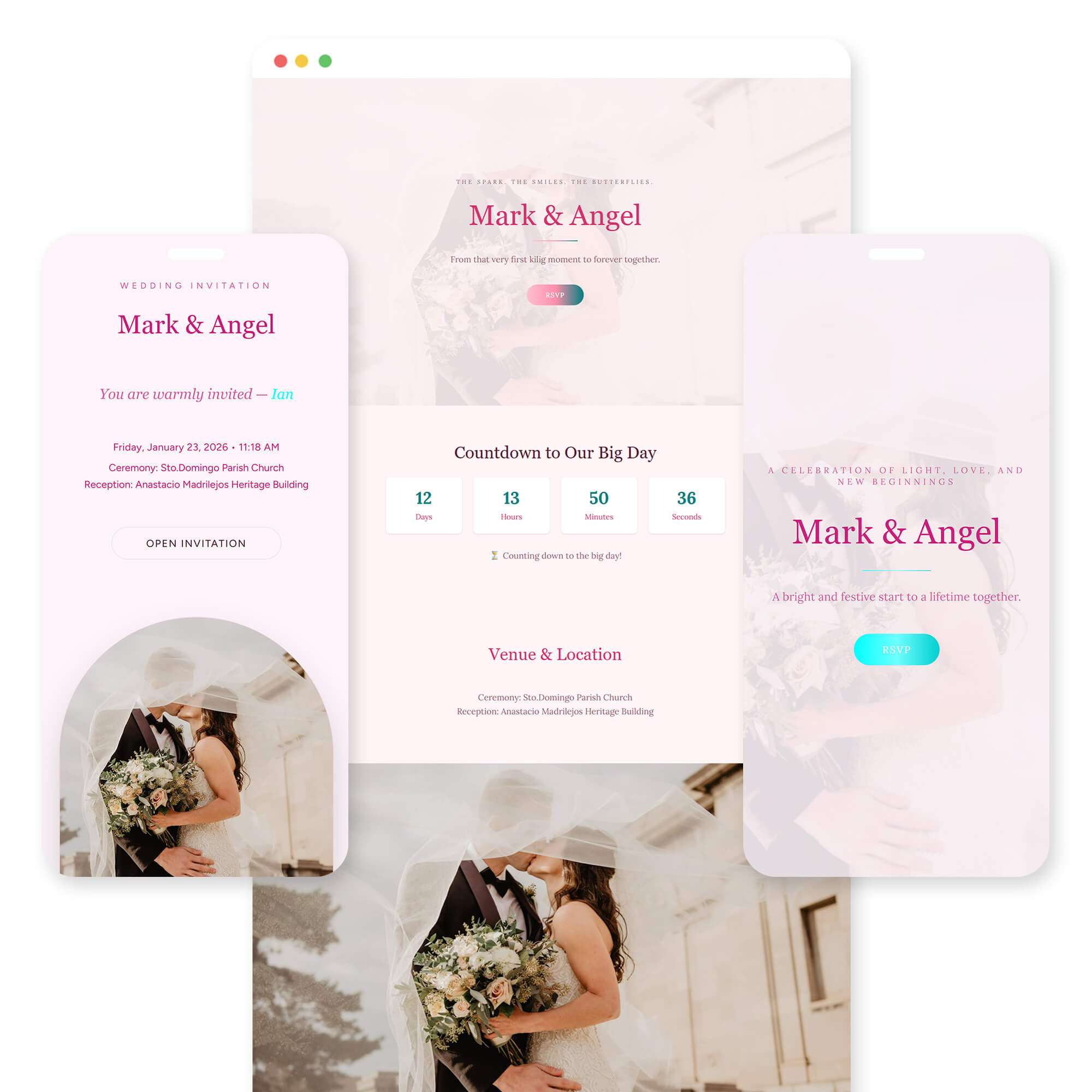 Parol wedding invitation template preview
