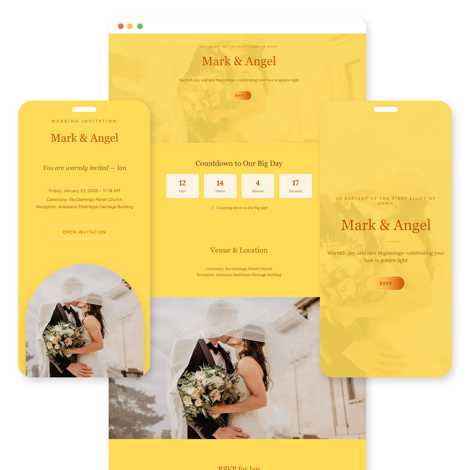 Sinag wedding invitation template preview
