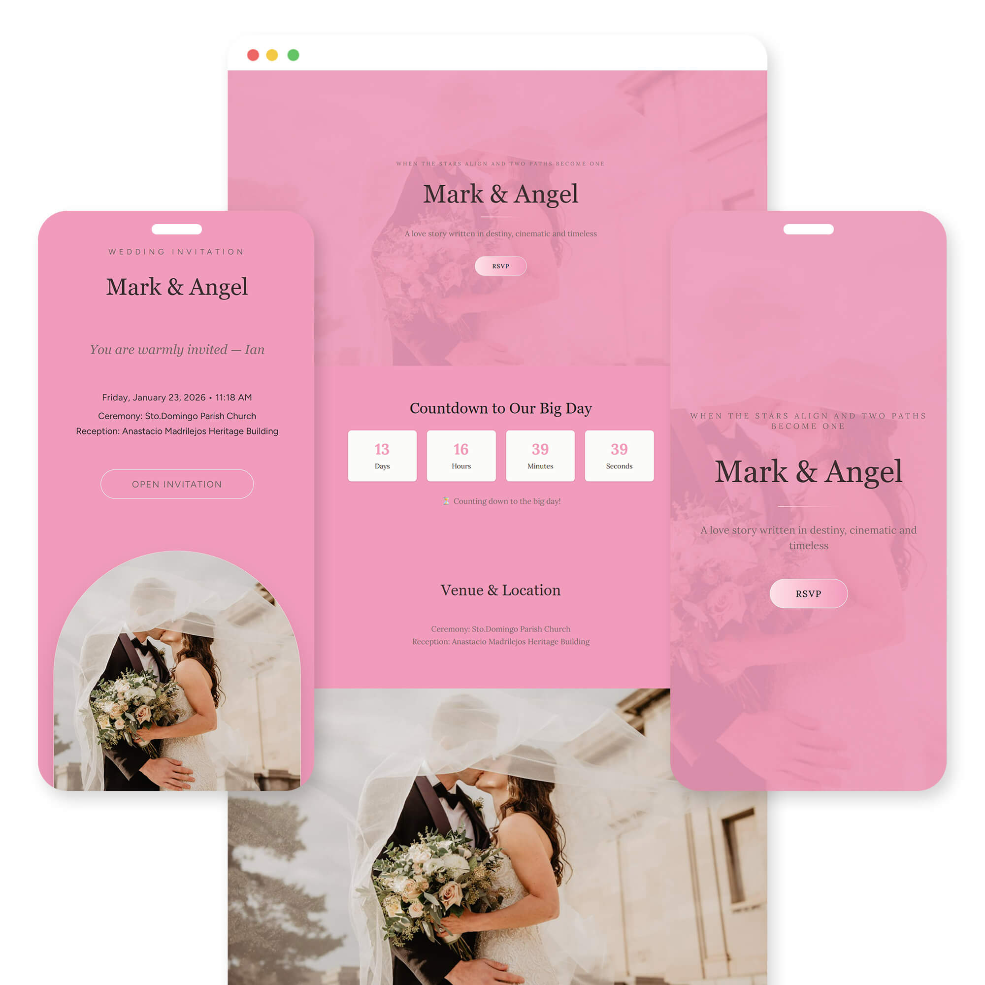 Sinta wedding invitation template preview