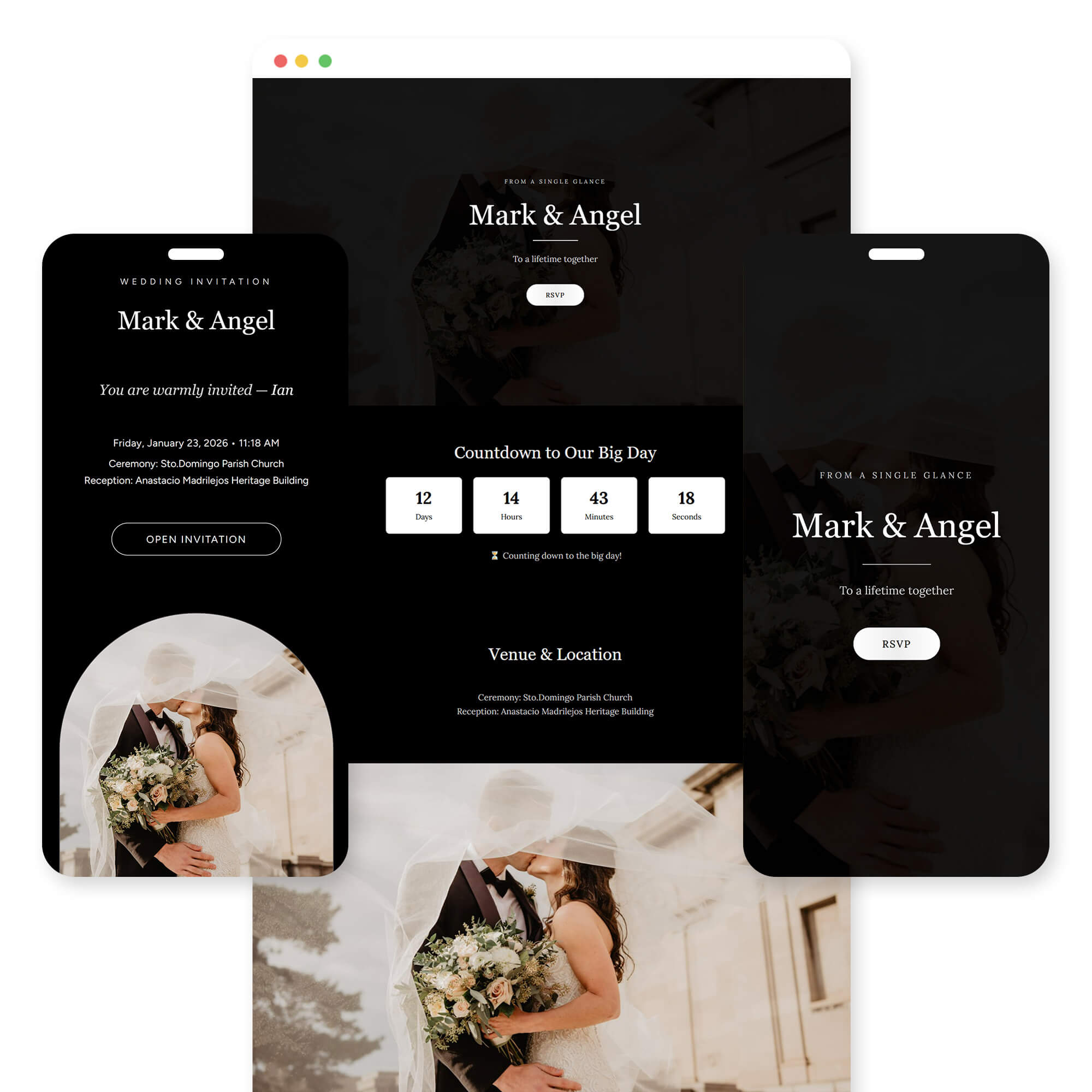 Sulyap wedding invitation template preview