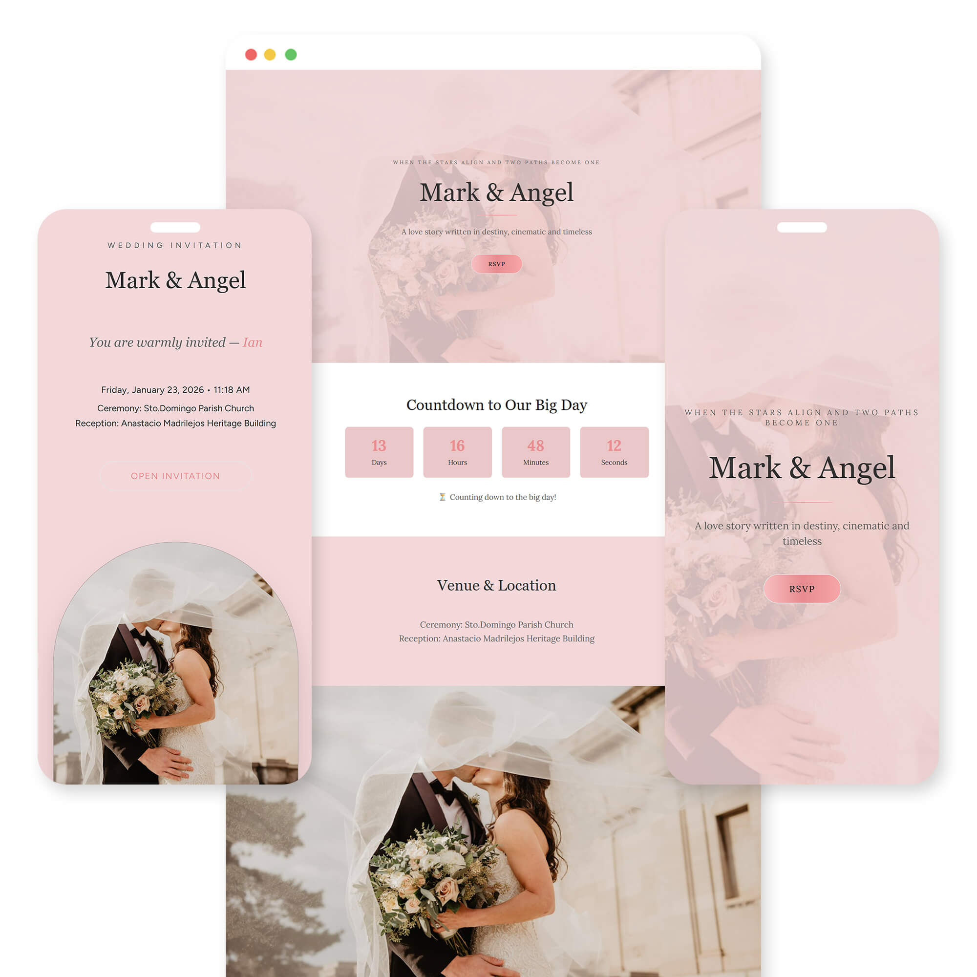 Tadhana wedding invitation template preview