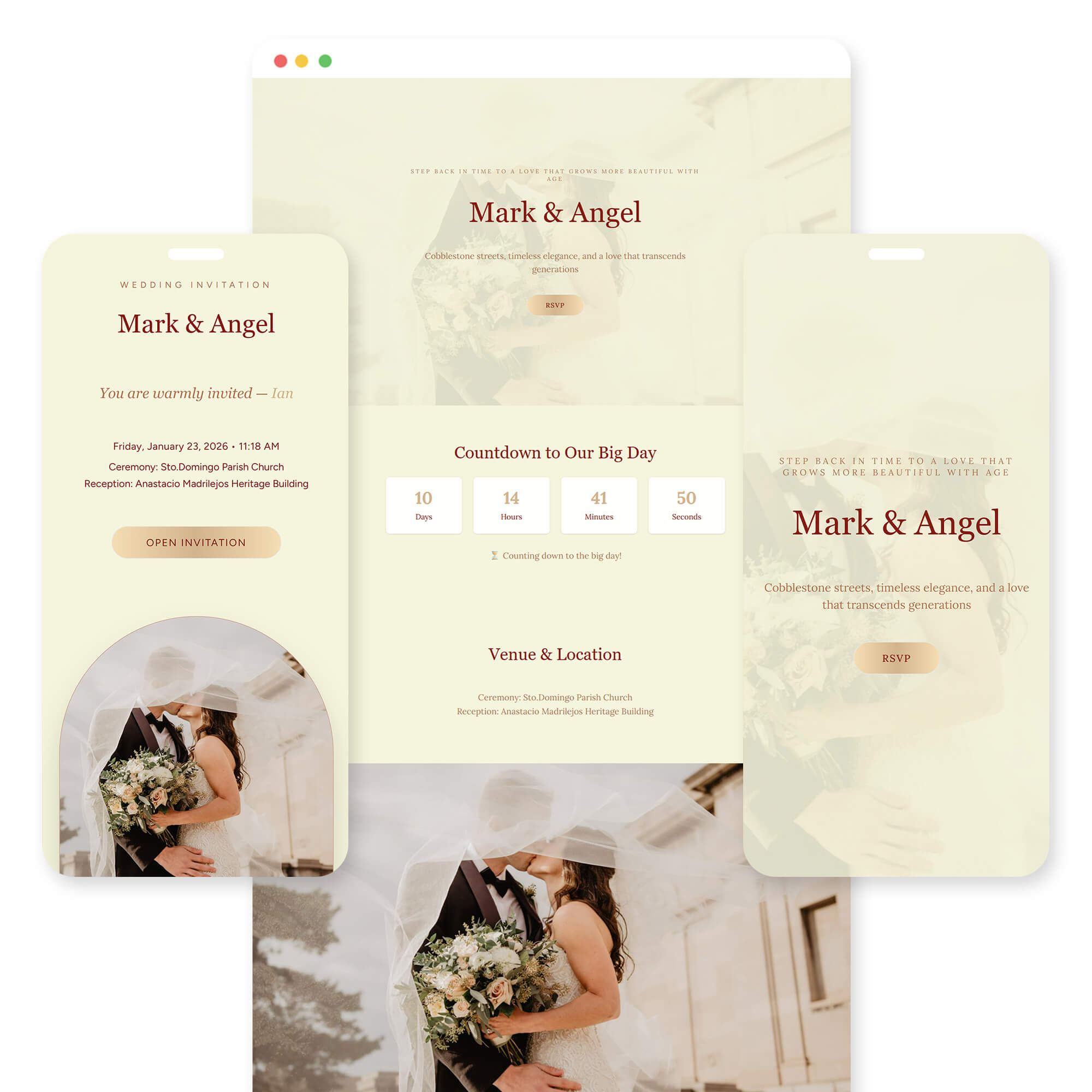 Vigan wedding invitation template preview